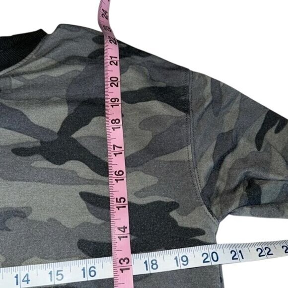 Splendid Womens Camouflage Sweatshirt S Green/Gray Polyester/Spandex Crew Neck L - Picture 8 of 8